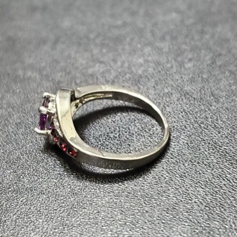 **Last Chance!! Final Sale** Silver plated purple stone ring - Picture 4 of 8